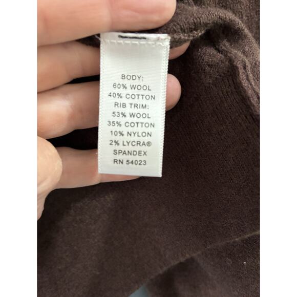 Women's Banana Republic Size Med Wool Blend Cardigan Sweater Hook & Eye Closure - Picture 4 of 6